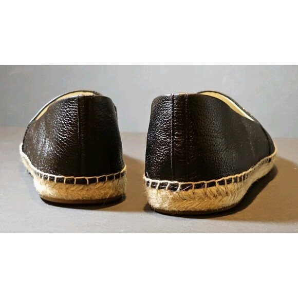 Michael Kors Kendrick Slip On Espadrille Flats MK Logo Leather Black Size: 8.5 M - Picture 15 of 15